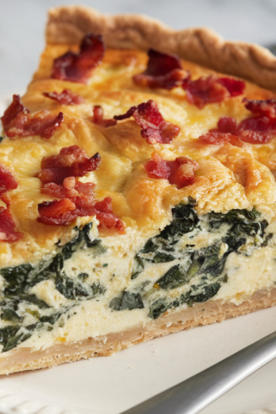 Spinach and Bacon Quiche